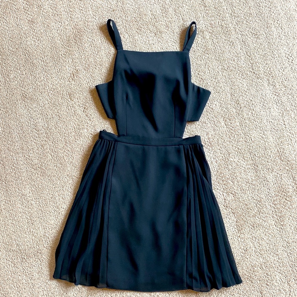 BCBG Maxazria Satin Cut-out Dress